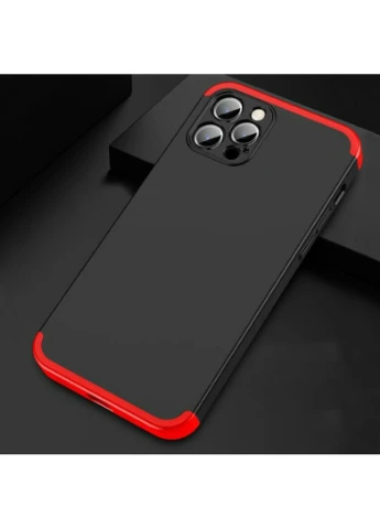 Пластикова накладка LikGus 360 градусів (opp) для Apple iPhone 12 Pro (6.1"") Чорний / Червоний (is_00000048821_6) GKK (250499461)