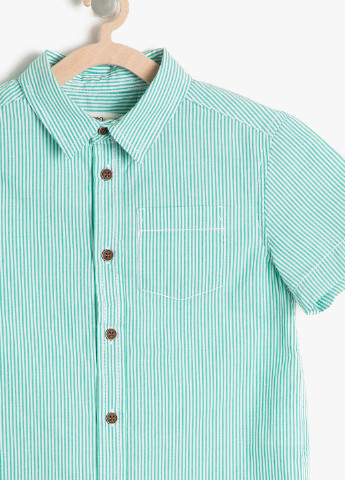 Зеленая кэжуал рубашка в полоску KOTON