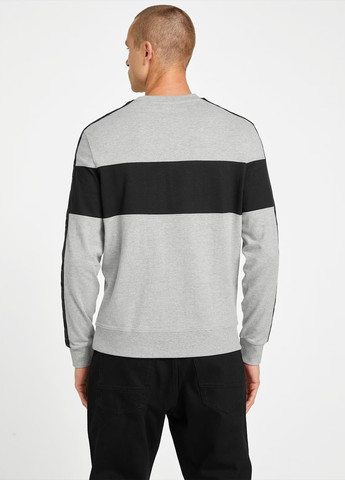 Серый свитшот Guess полоска без декора (362004736)