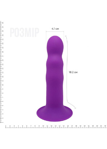 Дилдо с присоской Hitsens 3 Purple, отлично для страпона, диаметр 4,1см, длина 18,2см Adrien Lastic (254885498)