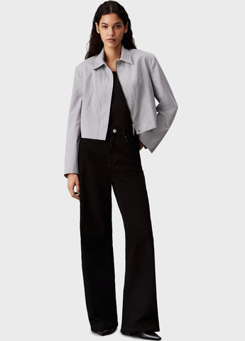 Серый женский жакет Calvin Klein однотонный - демисезонный