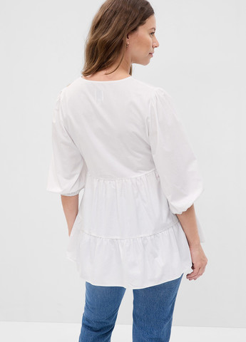 Белая блуза для беременных с баской Gap