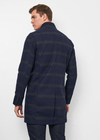 Темно-синее демисезонное Пальто однобортное Selected Homme