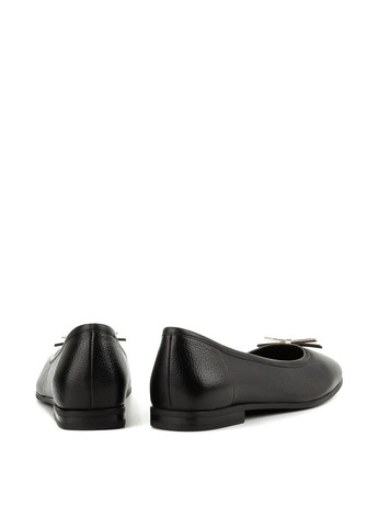 Жіночі балетки Le'BERDES | чорні однотонні бант натуральна шкіра (360795592)
