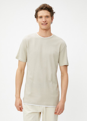 Светло-бежевая футболка KOTON