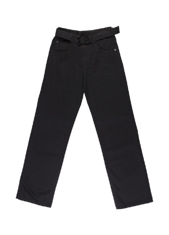 Черные кэжуал демисезонные брюки прямые Marions