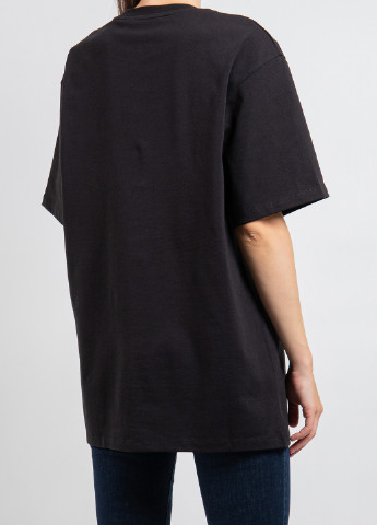 Черная всесезон черная футболка oversize с логотипом Gucci
