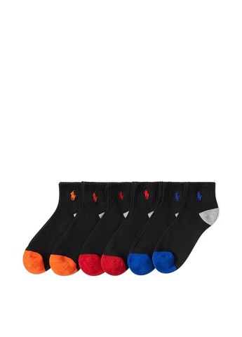 Чёрные носки (6 пар) Ralph Lauren колор бблои демисезон (353784090)