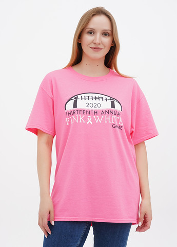 Светло-розовая летняя футболка Jerzees