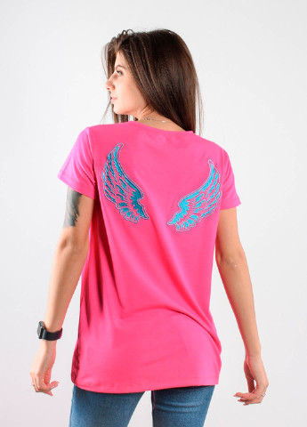 Розовая всесезон футболка angel wings малиновая Power Футболки