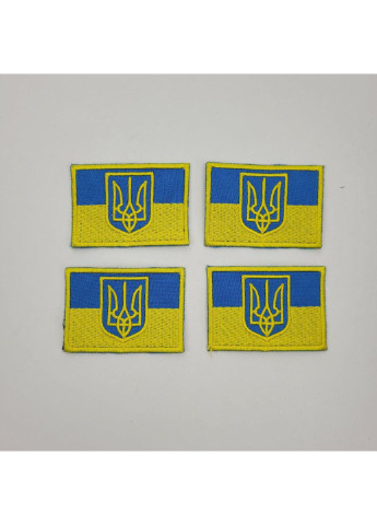 Шеврон на липучках Флаг с гербом ВСУ (ЗСУ) 20221814 6677 4х6 см Power (254454592)