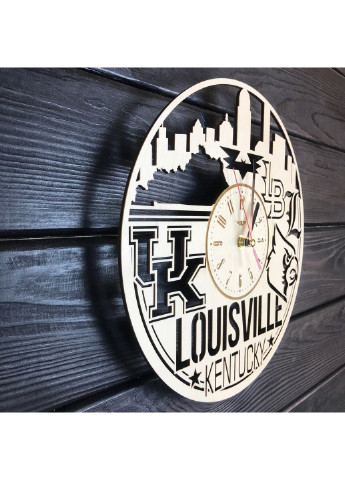 Круглий настінний годинник з дерева «Луїсвілл, Кентуккі» 7Arts (253567373)