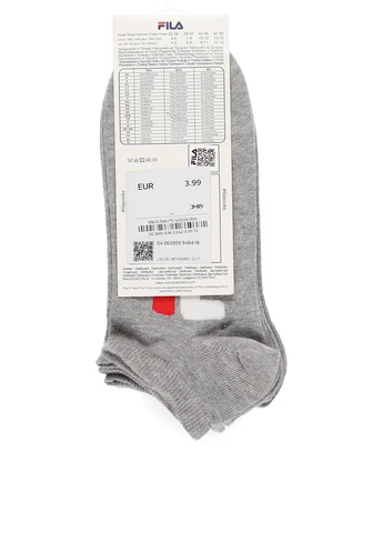 Сірі шкарпетки (3 пари) Fila логотипи (302786540)