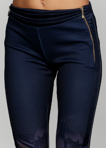Темно-синие кэжуал демисезонные брюки Sassofono