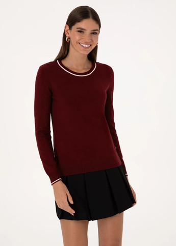 Бордовый демисезонный джемпер джемпер Pierre Cardin