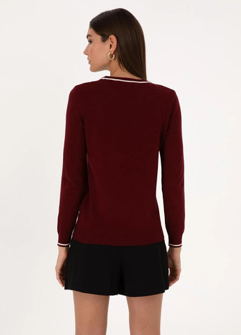 Бордовый демисезонный джемпер джемпер Pierre Cardin