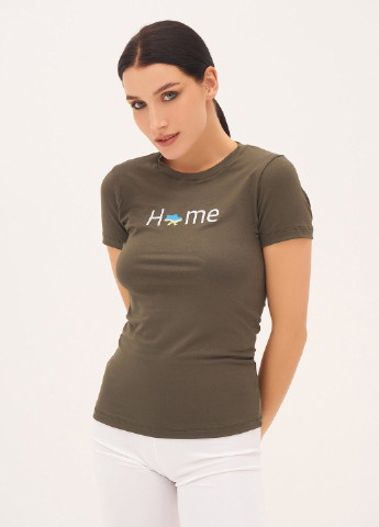 Хакі (оливкова) всесезон футболка з коротким рукавом ISSA PLUS 13312