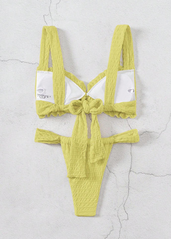 Жовтий літній купальник (купальний ліф, трусики) роздільний SHEIN