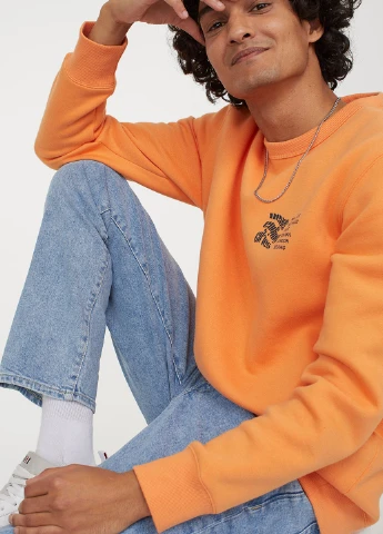 Синие демисезонные зауженные джинсы H&M