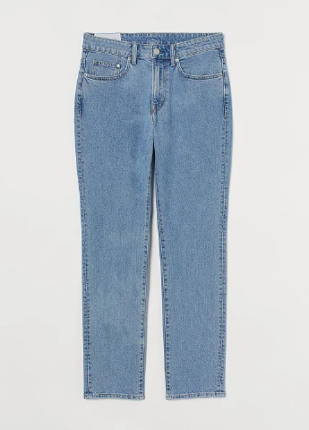 Синие демисезонные зауженные джинсы H&M