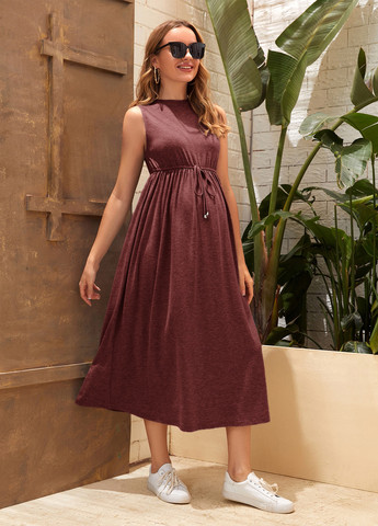 Бордовое кэжуал платье для беременных клеш SHEIN меланжевое