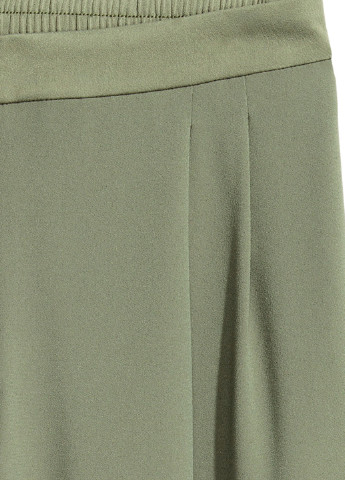 Бледно-зеленые кэжуал демисезонные прямые брюки H&M