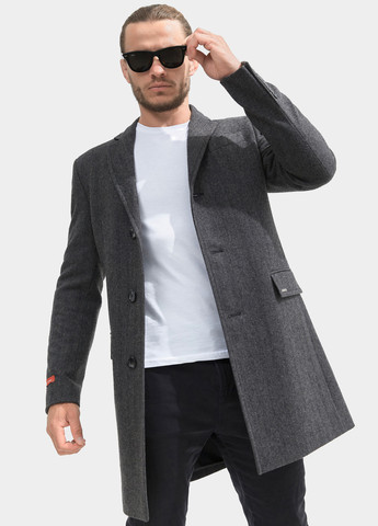 Темно-серое демисезонное Пальто однобортное Sun's House