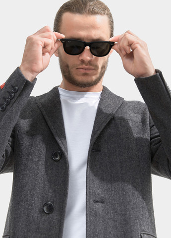 Темно-серое демисезонное Пальто однобортное Sun's House