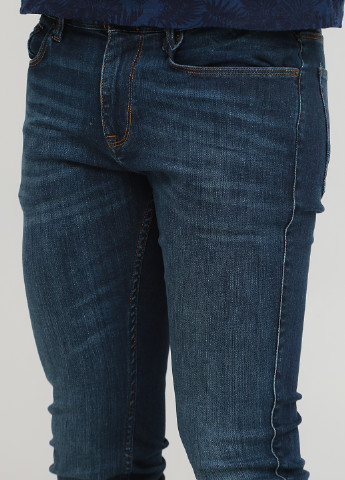 Темно-синие демисезонные с корсетом джинсы Tommy Hilfiger
