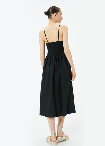 Черное кэжуал платье а-силуэт KOTON однотонное