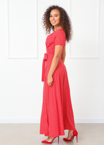 Червона кежуал сукня Fashion Girl однотонна