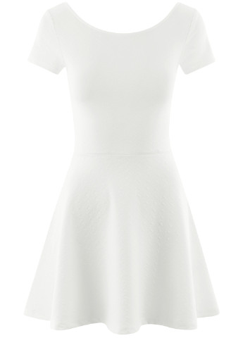 Белое кэжуал платье Oodji однотонное