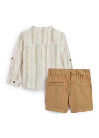 Комбинированный летний костюм (рубашка, шорты) с шортами, с рубашкой C&A