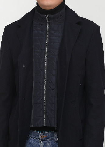 Темно-синее демисезонное Пальто однобортное Giorgio