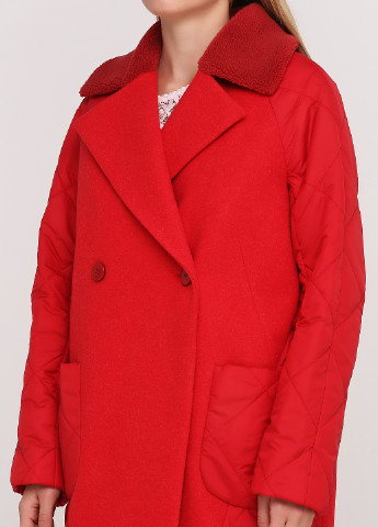 Красное демисезонное Пальто двубортное Ruta-S