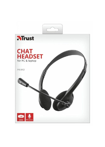 Наушники (21665) Trust Primo Chat 3.5mm BLACK (253546914)