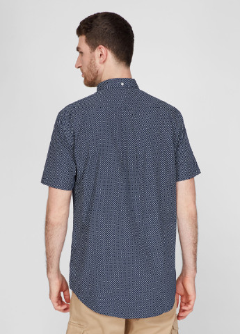 Синяя кэжуал рубашка с геометрическим узором Gant
