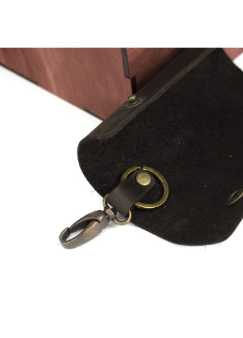 Чоловічий подарунковий набір в коробці №46 коричневий (ключниця, обкладинка на документи і паспорт) HandyCover (227723576)