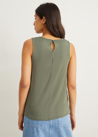 Серо-зеленая летняя блуза C&A