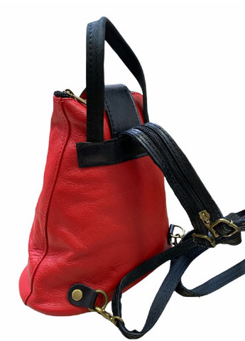 Рюкзак Italian Bags однотонная красная кэжуал
