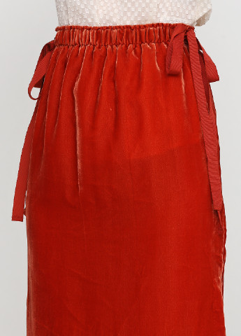 Коралловая кэжуал однотонная юбка H&M карандаш