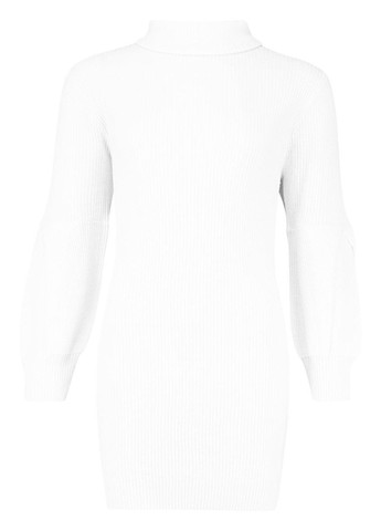 Кремовое кэжуал платье платье-свитер Boohoo однотонное