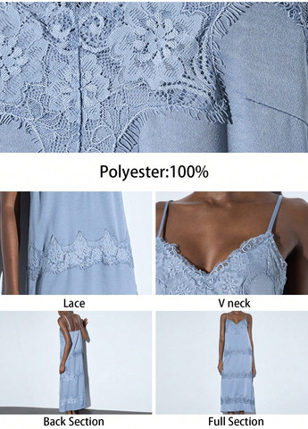 Светло-серое кэжуал платье SHEIN однотонное