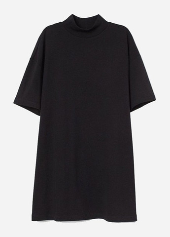 Чорна кежуал сукня сукня-футболка H&M з написами