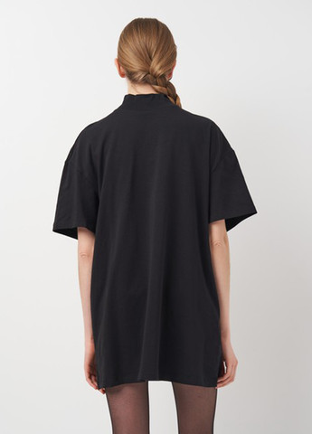 Чорна кежуал сукня сукня-футболка H&M з написами