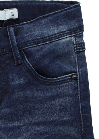 Темно-синие демисезонные зауженные джинсы Name it