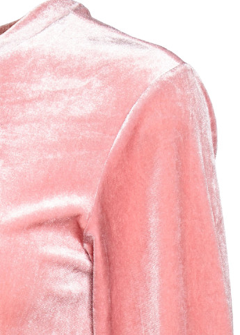 H&M світшот для вагітних однотонний рожевий кежуал велюр, поліестер