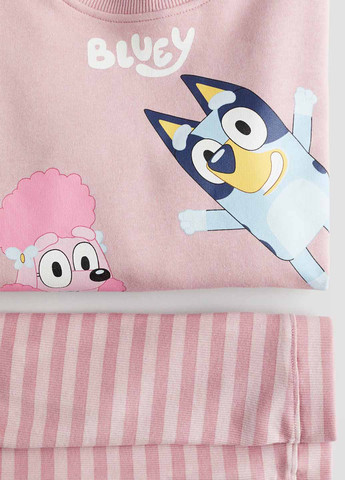 Розовый демисезонный комплект (свитшот, брюки) H&M