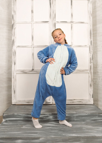 Синяя всесезон детская пижама кигуруми стич DobraMAMA