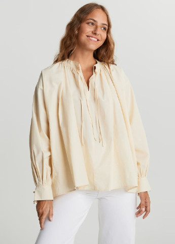 Молочна демісезонна блуза Gina Tricot
